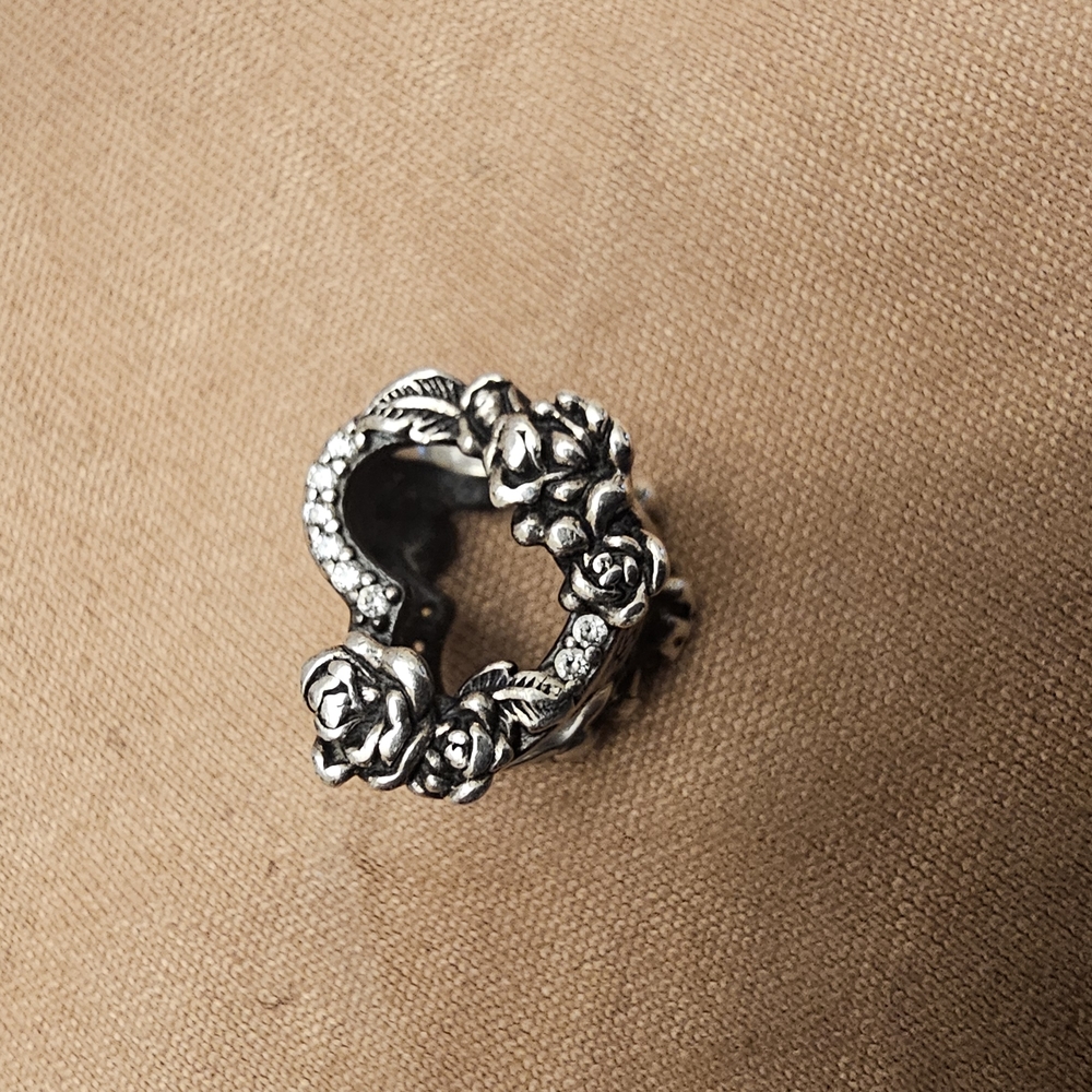 Pandora Heart Rose Charm
